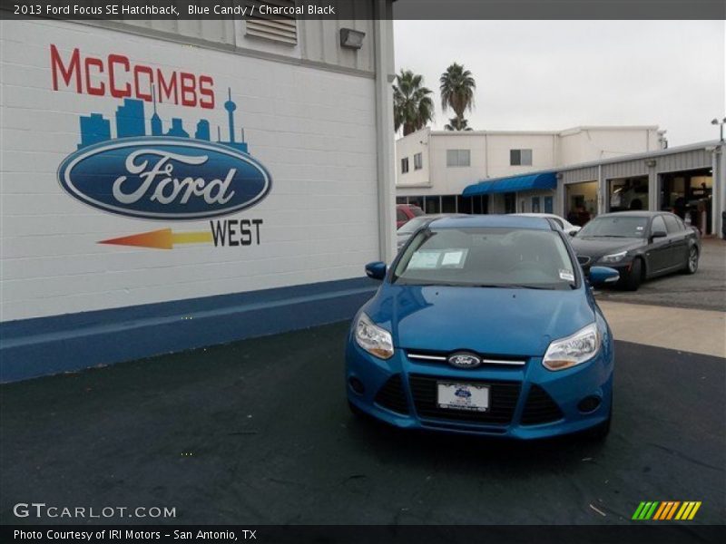 Blue Candy / Charcoal Black 2013 Ford Focus SE Hatchback