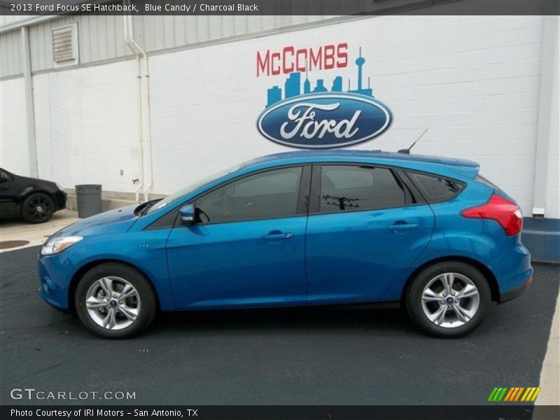 Blue Candy / Charcoal Black 2013 Ford Focus SE Hatchback