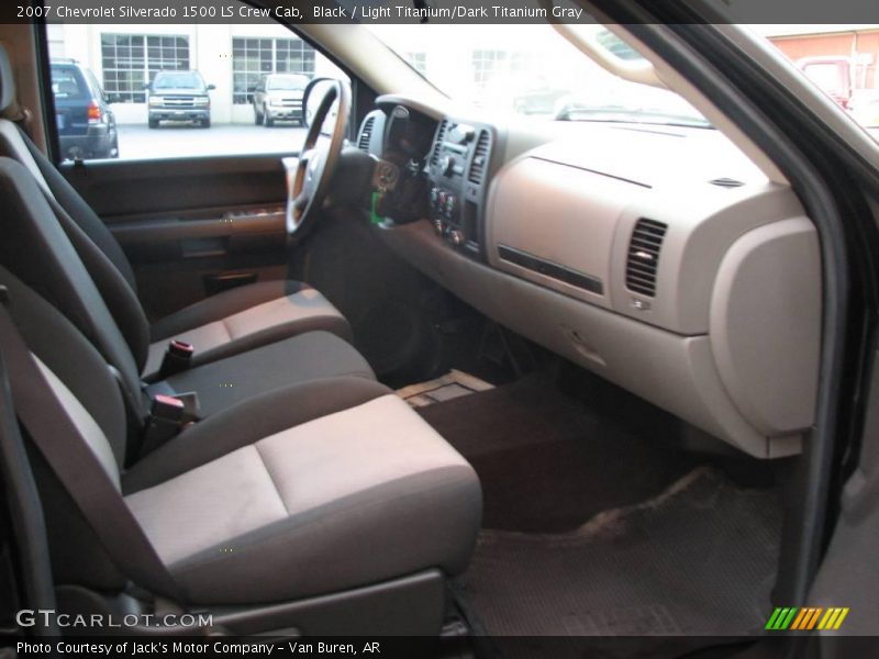 Black / Light Titanium/Dark Titanium Gray 2007 Chevrolet Silverado 1500 LS Crew Cab