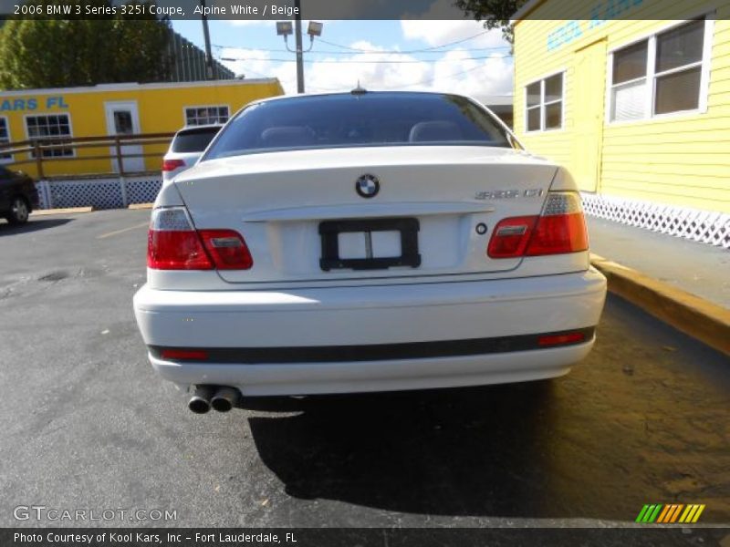 Alpine White / Beige 2006 BMW 3 Series 325i Coupe