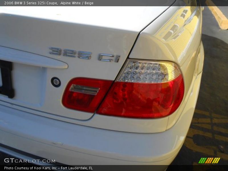 Alpine White / Beige 2006 BMW 3 Series 325i Coupe
