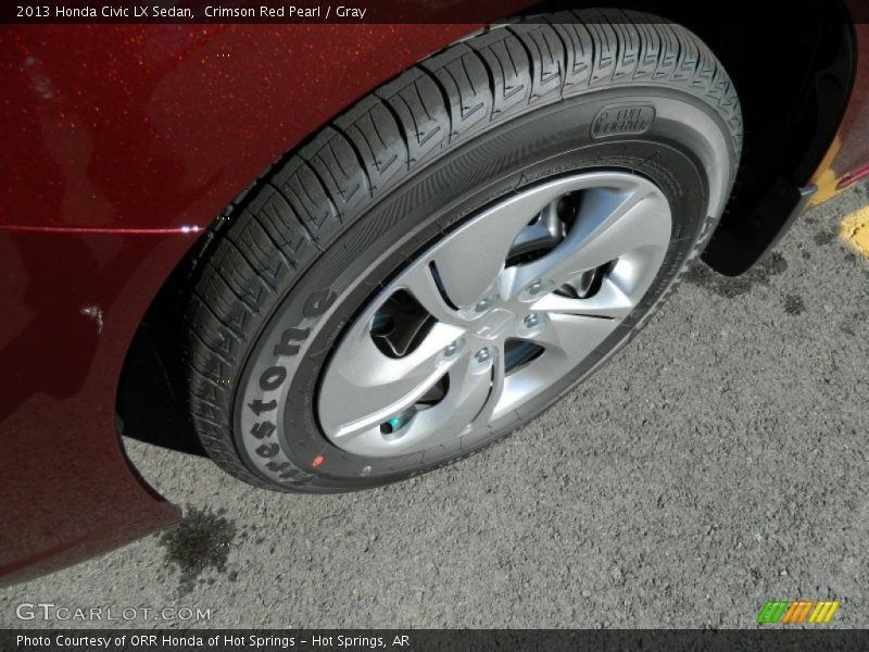 Crimson Red Pearl / Gray 2013 Honda Civic LX Sedan