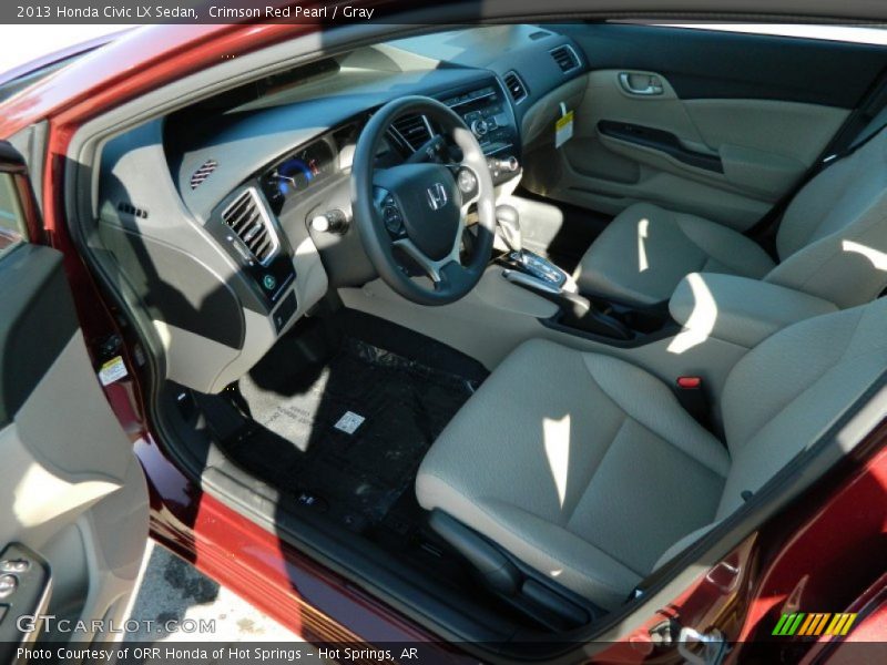 Crimson Red Pearl / Gray 2013 Honda Civic LX Sedan