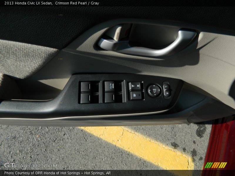 Crimson Red Pearl / Gray 2013 Honda Civic LX Sedan
