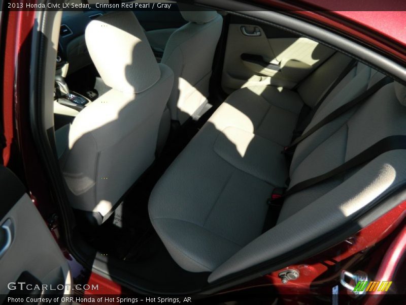 Crimson Red Pearl / Gray 2013 Honda Civic LX Sedan