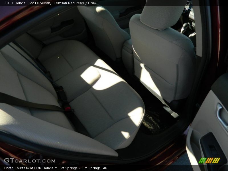 Crimson Red Pearl / Gray 2013 Honda Civic LX Sedan