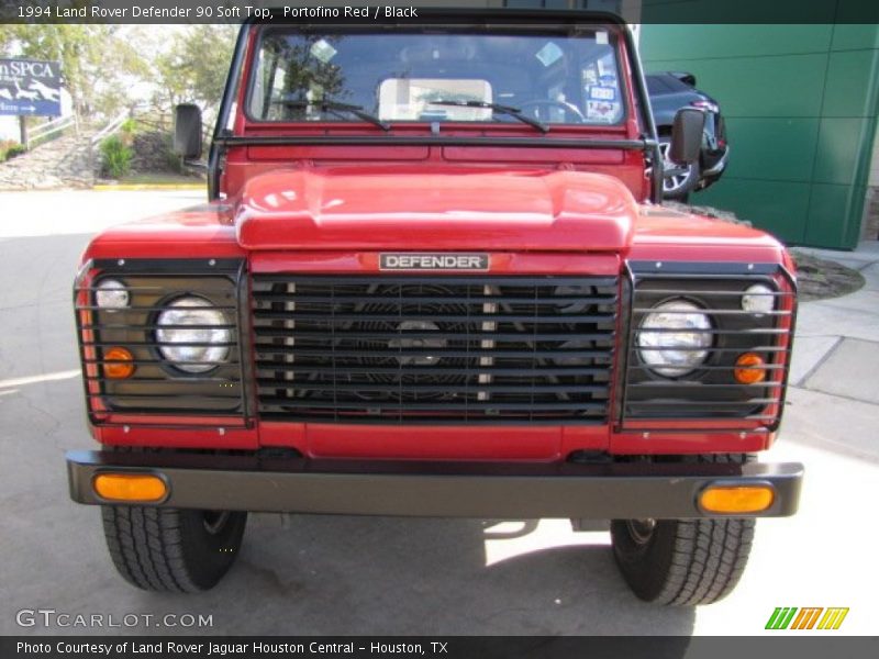 Portofino Red / Black 1994 Land Rover Defender 90 Soft Top