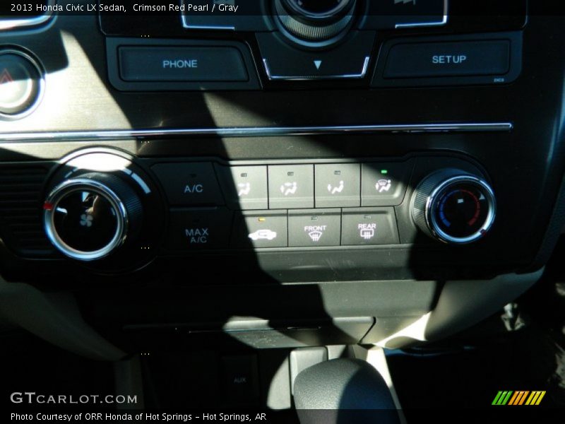Crimson Red Pearl / Gray 2013 Honda Civic LX Sedan