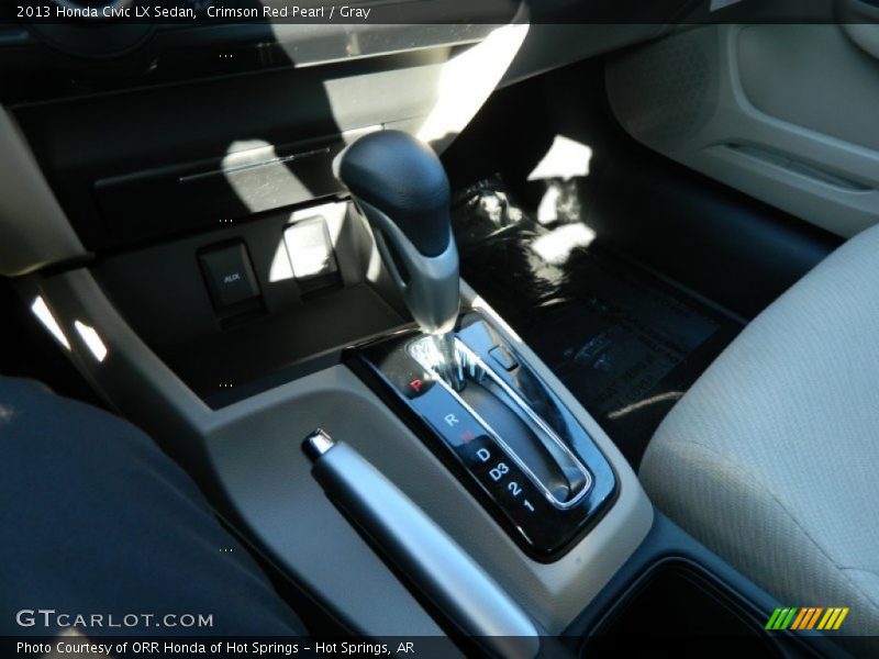 Crimson Red Pearl / Gray 2013 Honda Civic LX Sedan