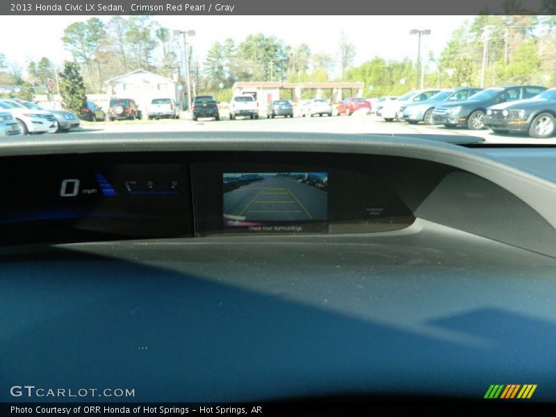 Crimson Red Pearl / Gray 2013 Honda Civic LX Sedan