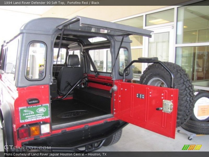 Portofino Red / Black 1994 Land Rover Defender 90 Soft Top