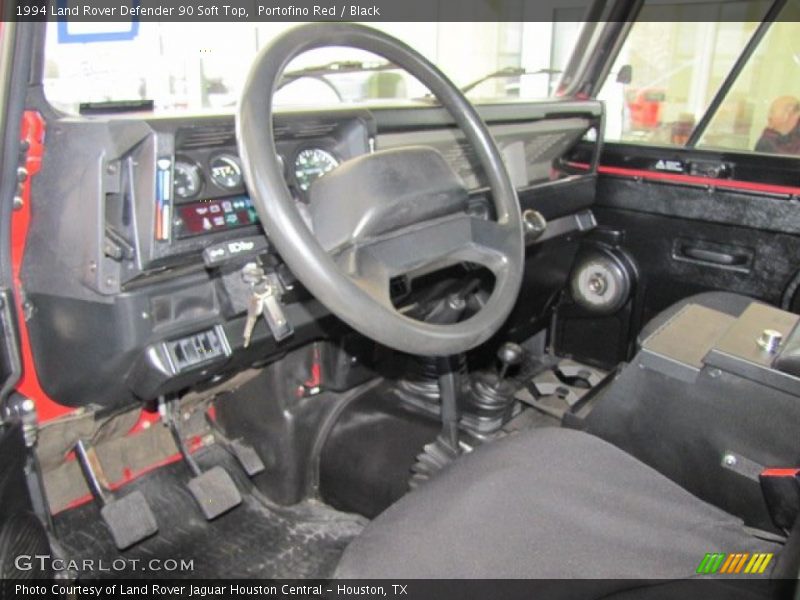 Portofino Red / Black 1994 Land Rover Defender 90 Soft Top