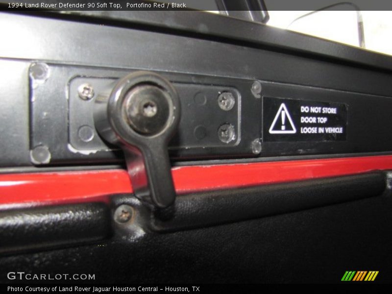 Portofino Red / Black 1994 Land Rover Defender 90 Soft Top