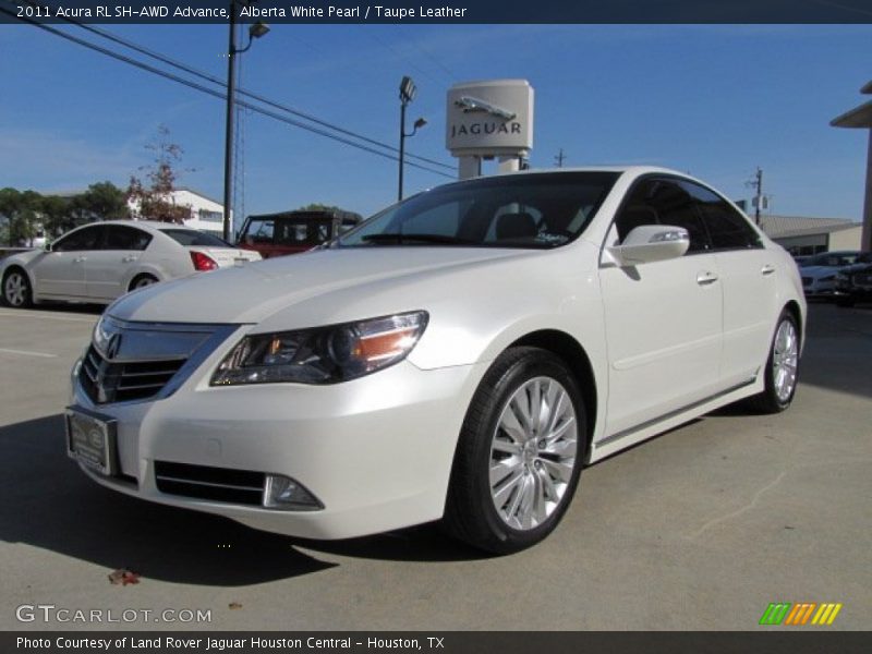 Alberta White Pearl / Taupe Leather 2011 Acura RL SH-AWD Advance