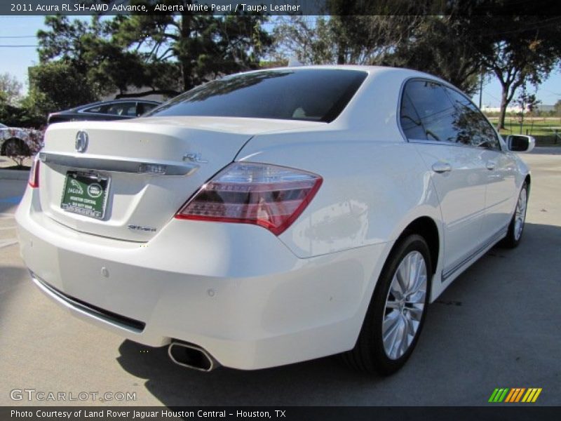 Alberta White Pearl / Taupe Leather 2011 Acura RL SH-AWD Advance