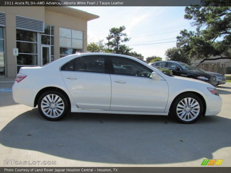 Alberta White Pearl / Taupe Leather 2011 Acura RL SH-AWD Advance