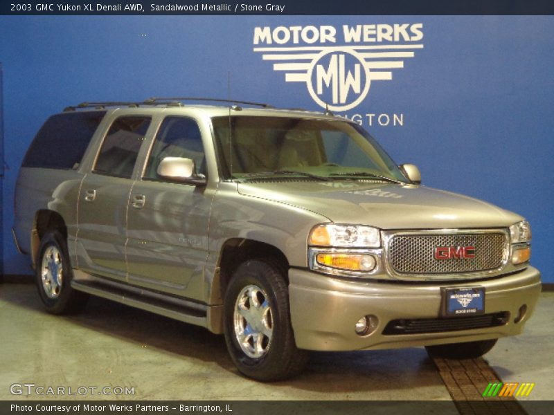 Sandalwood Metallic / Stone Gray 2003 GMC Yukon XL Denali AWD