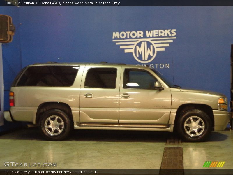 Sandalwood Metallic / Stone Gray 2003 GMC Yukon XL Denali AWD