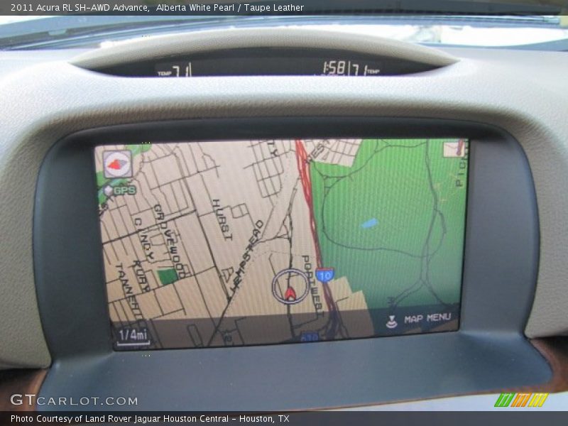 Navigation of 2011 RL SH-AWD Advance