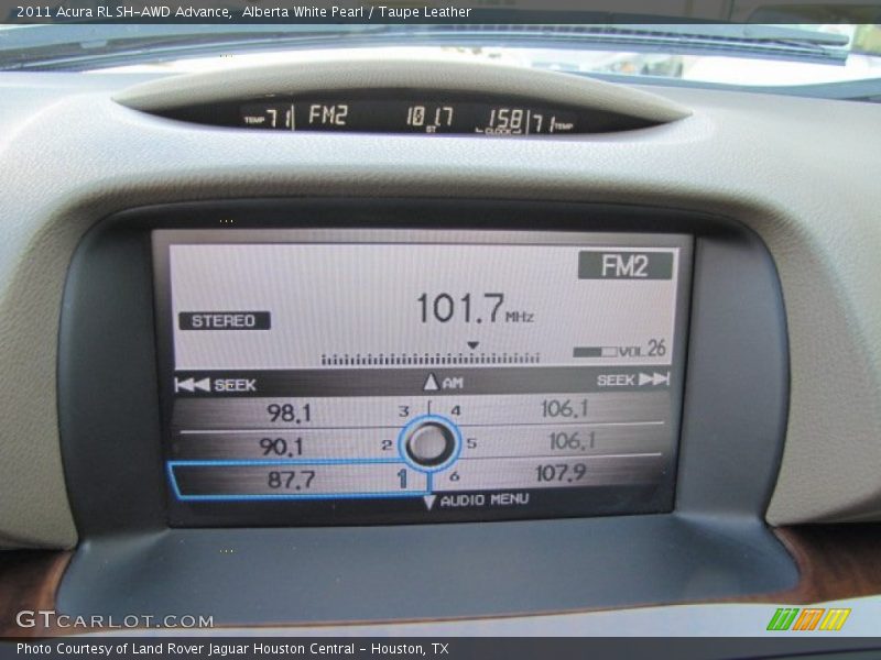 Alberta White Pearl / Taupe Leather 2011 Acura RL SH-AWD Advance
