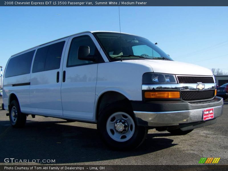 Summit White / Medium Pewter 2008 Chevrolet Express EXT LS 3500 Passenger Van