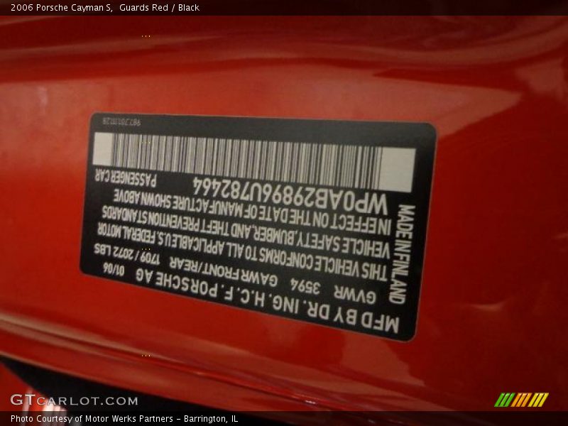Guards Red / Black 2006 Porsche Cayman S