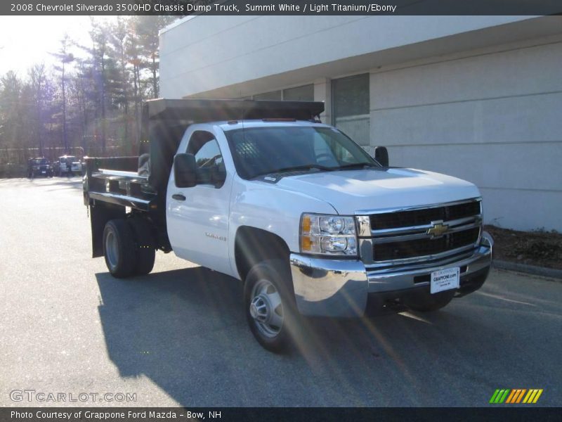 Summit White / Light Titanium/Ebony 2008 Chevrolet Silverado 3500HD Chassis Dump Truck