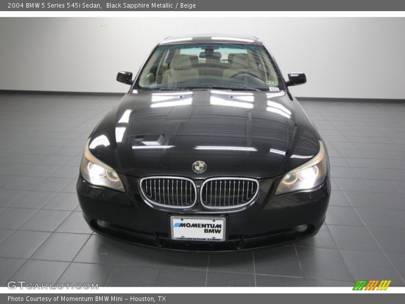 Black Sapphire Metallic / Beige 2004 BMW 5 Series 545i Sedan