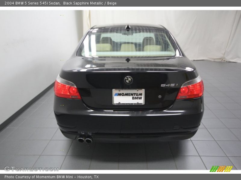 Black Sapphire Metallic / Beige 2004 BMW 5 Series 545i Sedan