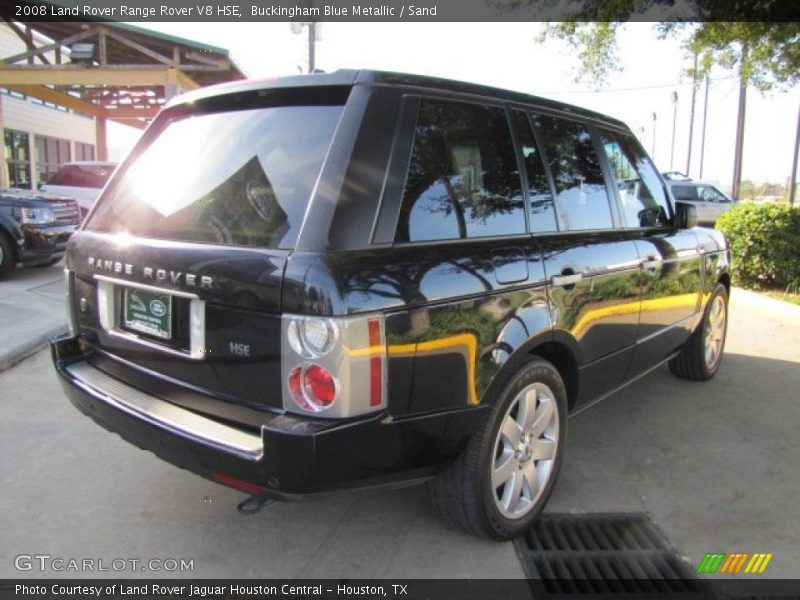 Buckingham Blue Metallic / Sand 2008 Land Rover Range Rover V8 HSE