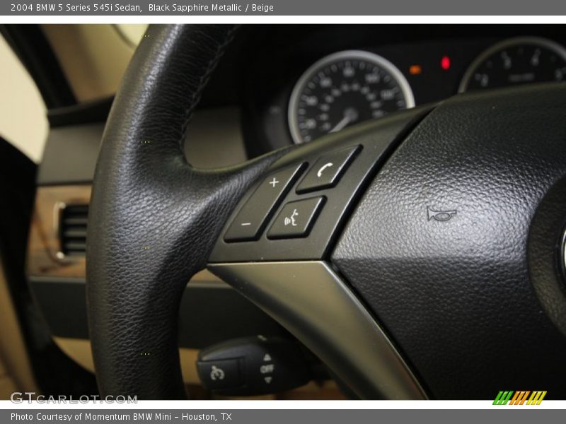 Black Sapphire Metallic / Beige 2004 BMW 5 Series 545i Sedan