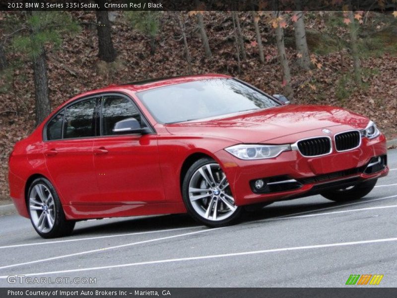 Crimson Red / Black 2012 BMW 3 Series 335i Sedan