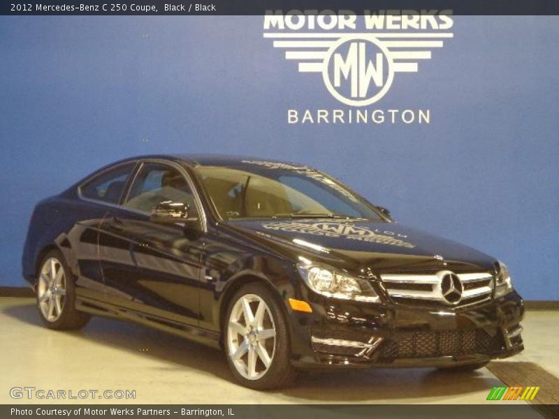 Black / Black 2012 Mercedes-Benz C 250 Coupe
