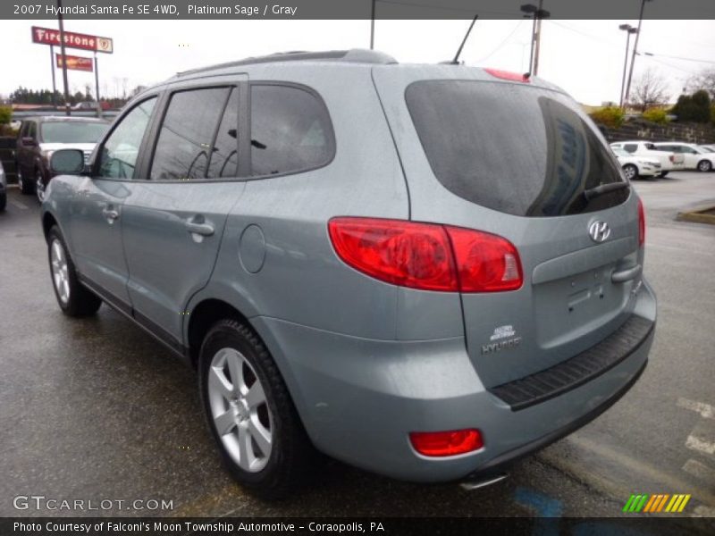 Platinum Sage / Gray 2007 Hyundai Santa Fe SE 4WD