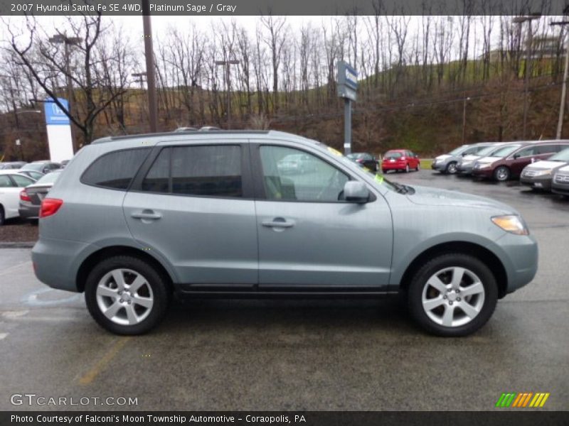 Platinum Sage / Gray 2007 Hyundai Santa Fe SE 4WD