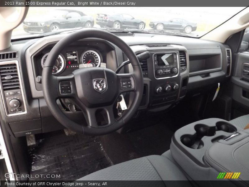 Bright White / Black/Diesel Gray 2013 Ram 1500 Express Regular Cab