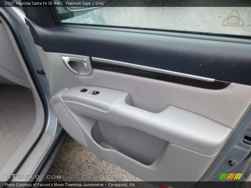 Platinum Sage / Gray 2007 Hyundai Santa Fe SE 4WD