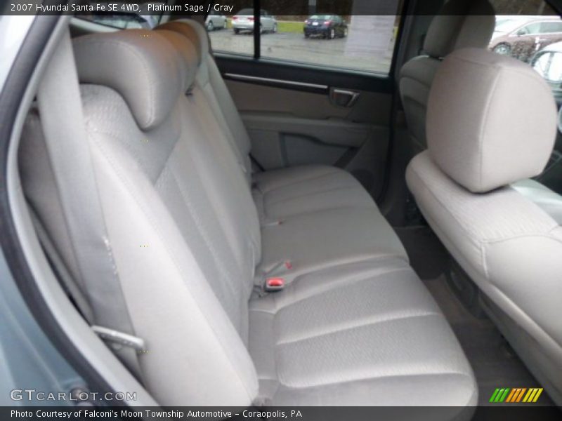 Platinum Sage / Gray 2007 Hyundai Santa Fe SE 4WD