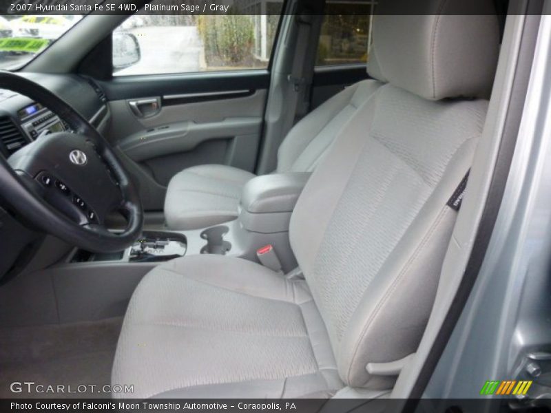 Platinum Sage / Gray 2007 Hyundai Santa Fe SE 4WD