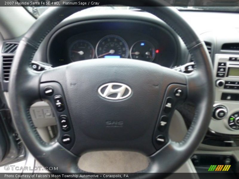 Platinum Sage / Gray 2007 Hyundai Santa Fe SE 4WD