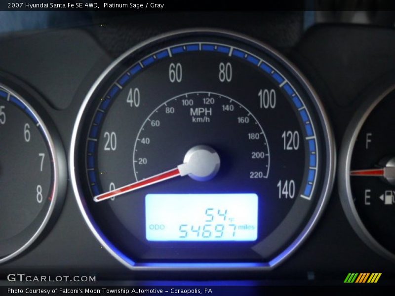 Platinum Sage / Gray 2007 Hyundai Santa Fe SE 4WD