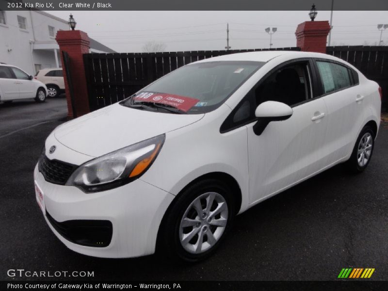Clear White / Black 2012 Kia Rio LX