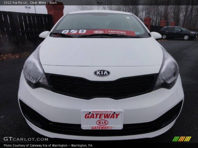 Clear White / Black 2012 Kia Rio LX