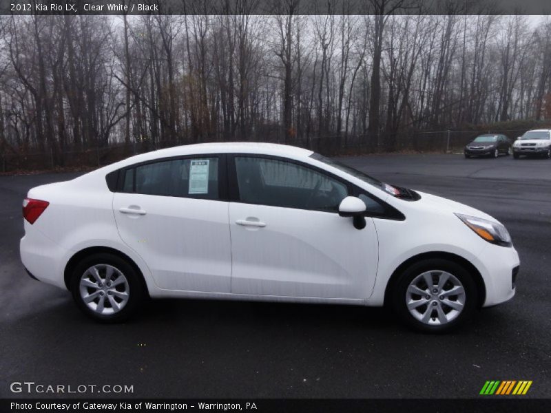 Clear White / Black 2012 Kia Rio LX