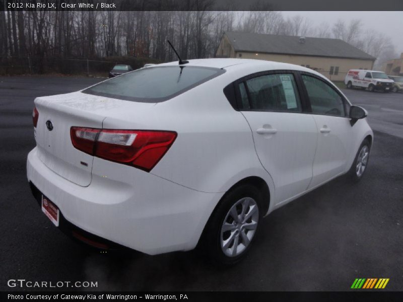 Clear White / Black 2012 Kia Rio LX