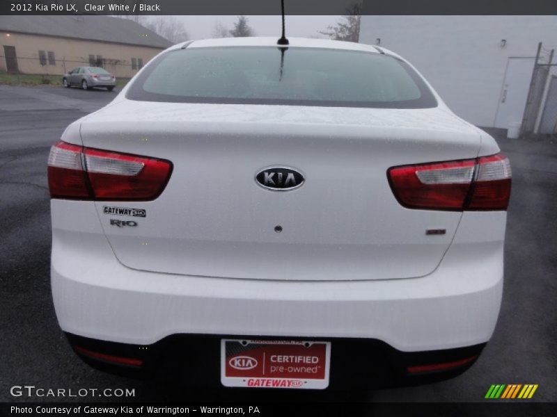 Clear White / Black 2012 Kia Rio LX