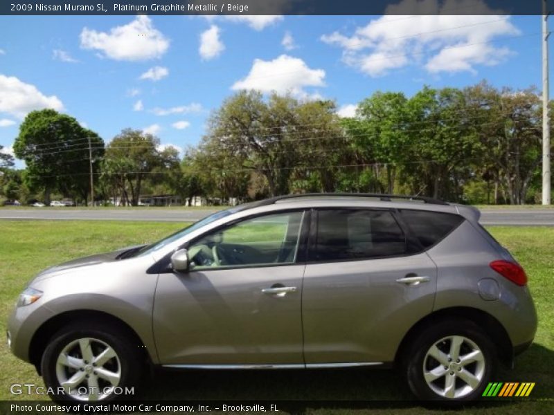 Platinum Graphite Metallic / Beige 2009 Nissan Murano SL