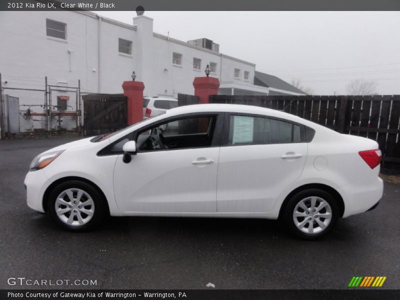 Clear White / Black 2012 Kia Rio LX