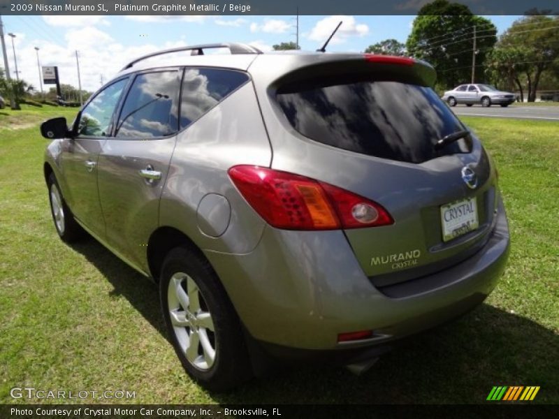 Platinum Graphite Metallic / Beige 2009 Nissan Murano SL