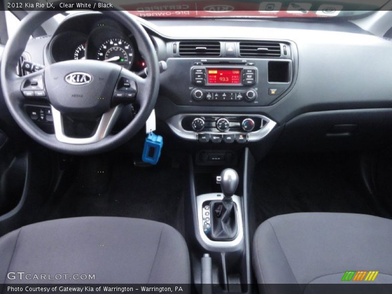 Clear White / Black 2012 Kia Rio LX